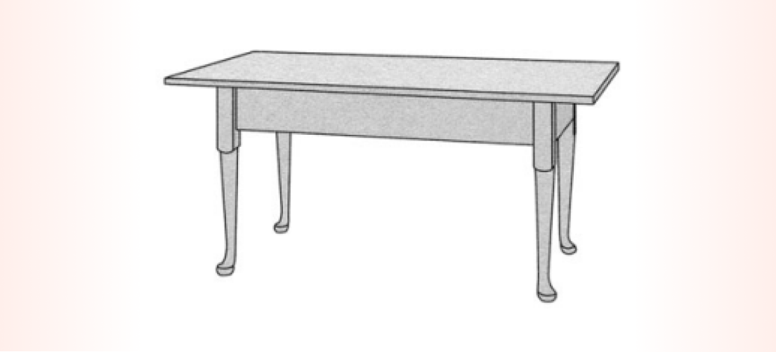Вариант конструкции стола, прямоугольный